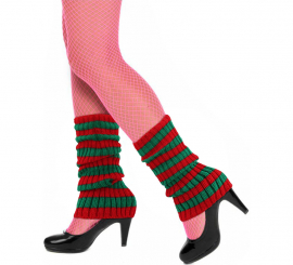 Calentadores rojo y verde a Rayas de 40 cm