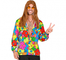 Men's 60s Hippie Floral Shirt