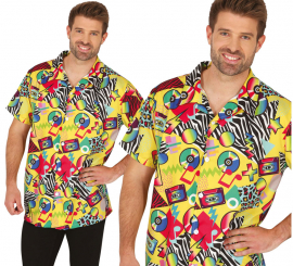 Adult multicolour 80s shirt