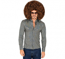 Men's Silver 70s Disco Shirt