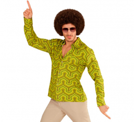 Men's Green 70s Disco Shirt
