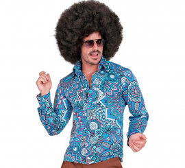 Men's Blue 60s Hippie Shirt