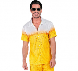 Camisa de cerveja de manga curta masculina