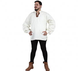 White Medieval Innkeeper Shirt for Men