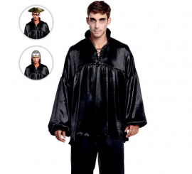 Medieval or Pirate Black Shirt for men