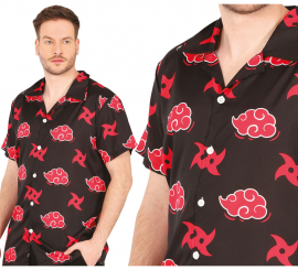 Adult Swordsman Red Clouds Shirt