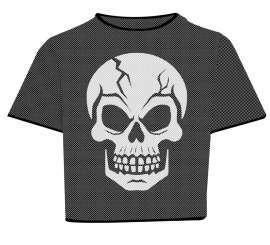 Camiseta feminina Caveira Vermelha Camiseta feminina Caveira Vermelha