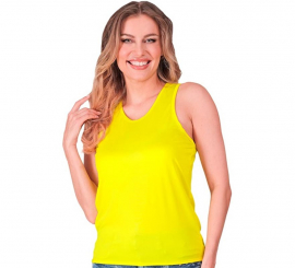 Regata amarela neon para mulheres