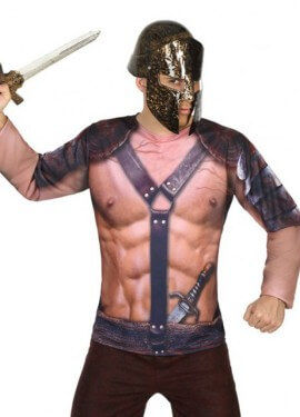 Camiseta disfraz de Gladiador para hombre