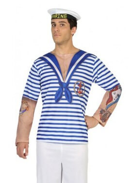 Camiseta disfraz de Marinero para hombre