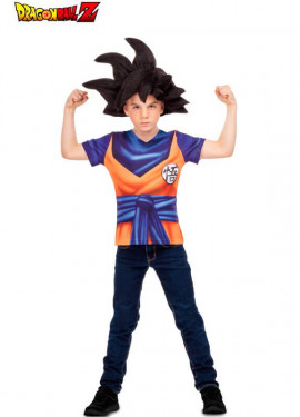 Camiseta disfraz de Son Goku para niño