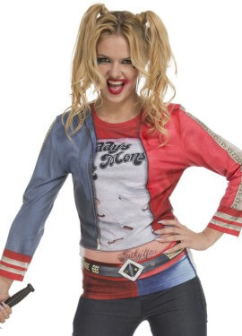 Camiseta disfraz de Payasa siniestra para mujer