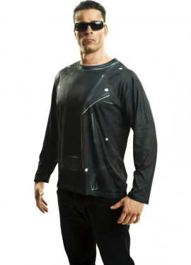 Camiseta disfraz robot terminador para Hombre