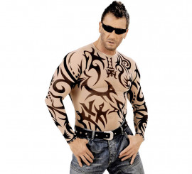 Tribal Tattoo Langarm-T-Shirt für Herren