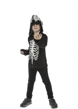 Camiseta ou traje esqueleto casual para criança