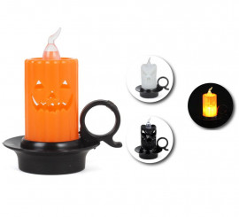 Candelabro Halloween con luz en modelo surtidos de 7x8 cm