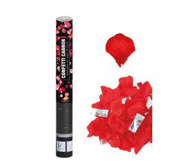 Kabuki Cannon or tube of 50 cm red rose petals for Weddings