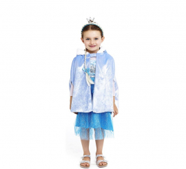 Capa de princesa com capuz infantil