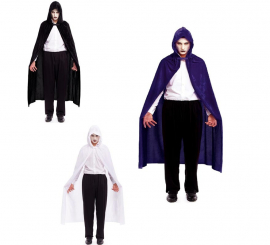 Velvet Cape with Hood of 140 cm in various colors