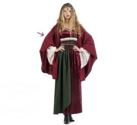 Medieval Maroon Cape for women