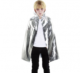 Metal Cape 90 cm Silver Children