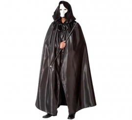 Casaco preto adulto com capuz
