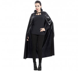 Disfraz de Halloween para mujeres capucha capa de tul capa negro