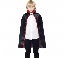 Capa Vampiro Cuello Rojo 90 cm Infantil