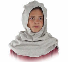 Gray Medieval Hood for children