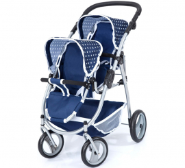 Carro de Muñecas Gemelar azul