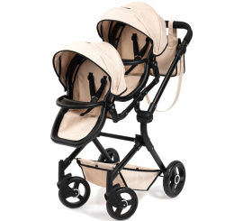 Carro de Muñecas Gemelar beige