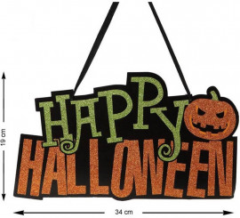 Cartel Happy Halloween de 34x19 cm