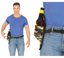 Camouflaged cartridge belt for bottle