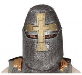 Silver Medieval Crusader Helmet