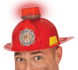 Firefighter helmet with siren, light and sound