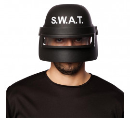 Casque Swat noir adulte