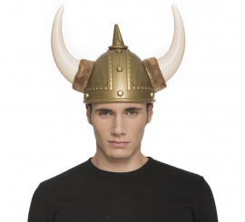 Viking helmet with plastic horns