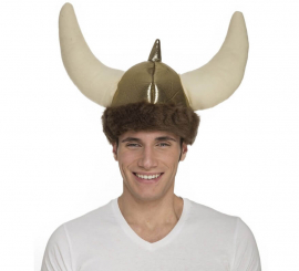 Viking helmet with fabric horns