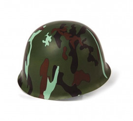 Military helmet with camouflage