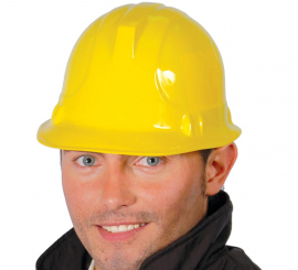 Flocked plastic Worker or Bricklayer Helmet