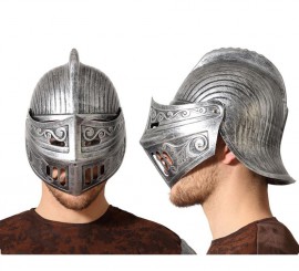 Medieval Silver Helmet with Visor