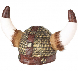 Capacete Viking com Cabelo Sintético
