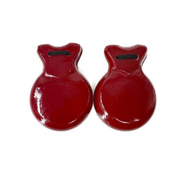 Matte red castanet 6.5x9 cm