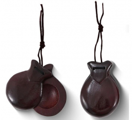 Dark Wood Color Castanets 6.5x8.5 cm