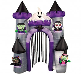 Halloween Inflatable Castle with 270 cm LEDs