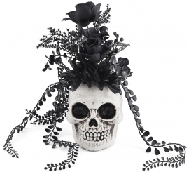 Skull Centerpiece with Flowers