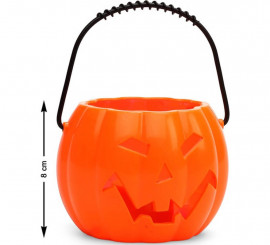 Cesta para Caramelos de Calabaza con Luz 10 cm