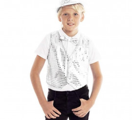 Children's silver sequin vest