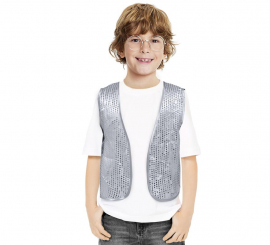 Silver Sequin Vest for Kids