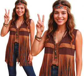 Chaleco Hippie con Flecos para mujer